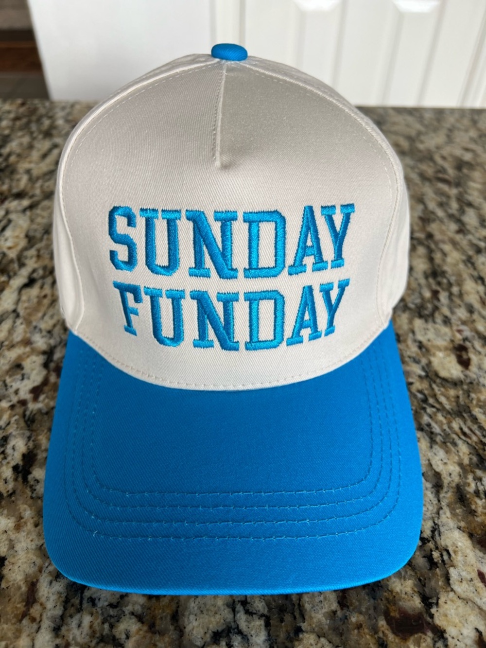 New Embroidered ‘Sunday Funday’ Two-Tone Baseball Cap